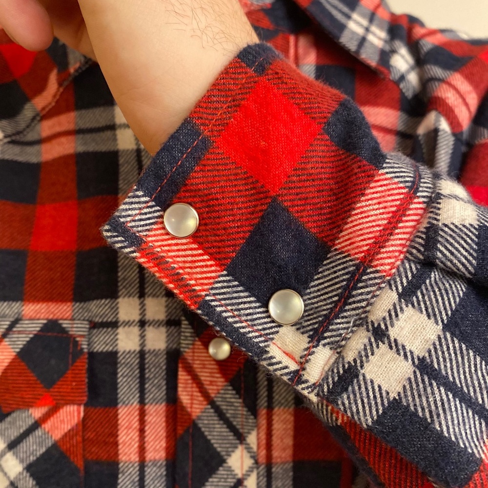 Vintage inspired cotton plaid button up jacket - Picture 8 of 8